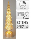 ALBERO VETRO AMBRA LED 40CM 2A